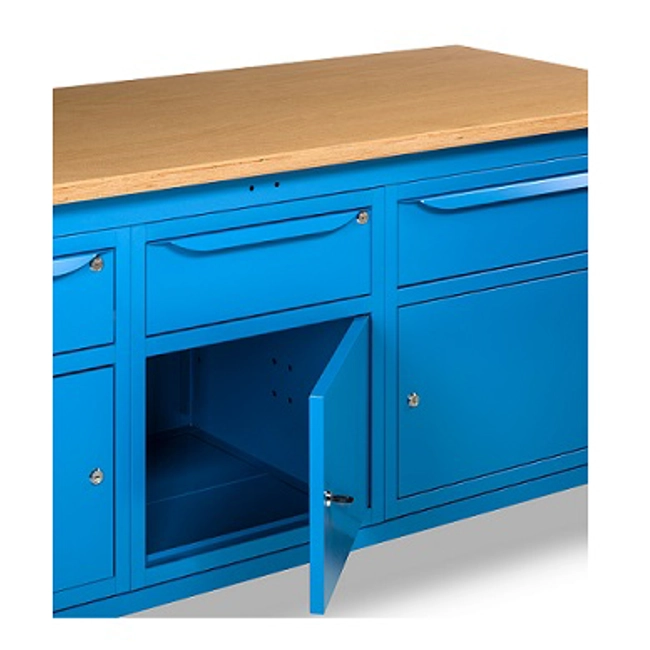 Vendita online Banco Work Up 2012 piano Multiplex mm.2000x750x732/1107H - Blu RAL5012